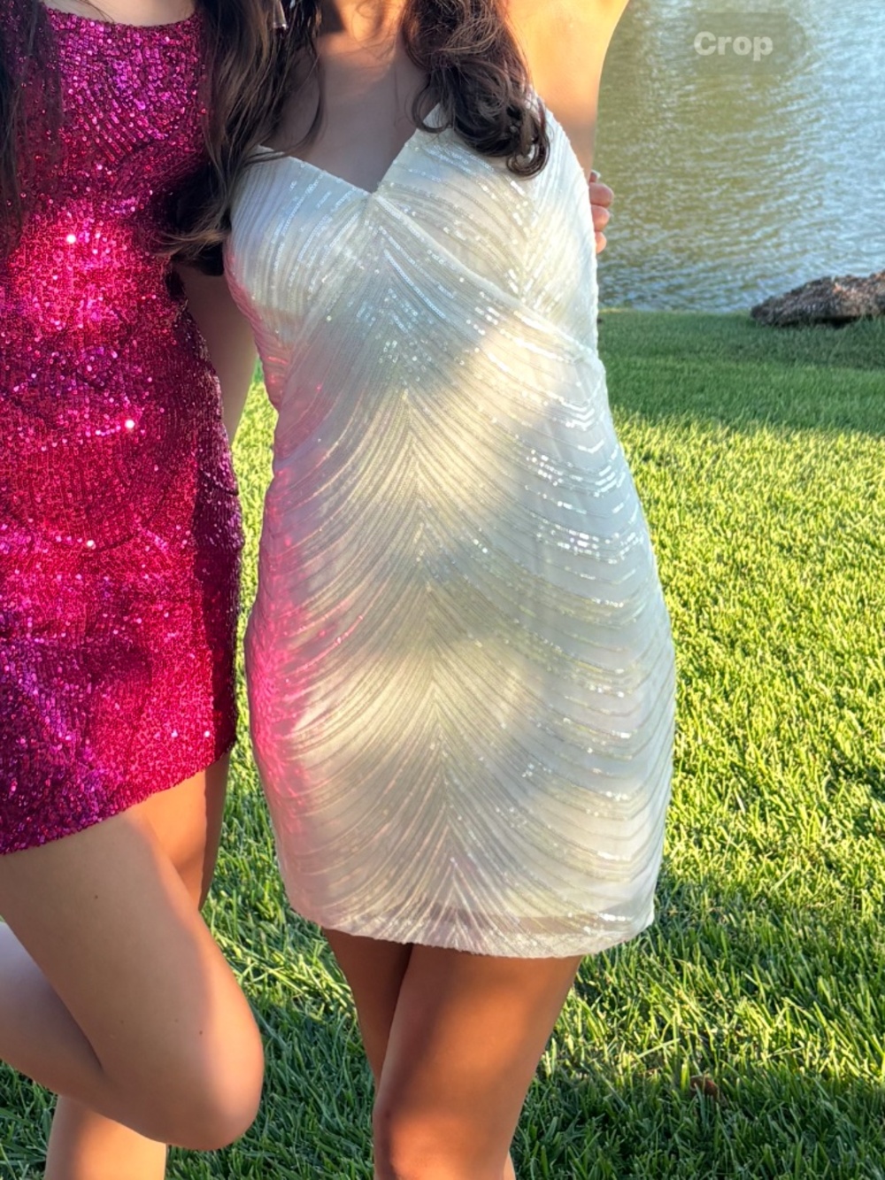 White Sequin Dress
